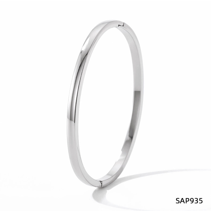 Simple Style Classic Style Geometric 304 Stainless Steel 16K Gold Plated White Gold Plated Gold Plated Zircon Bangle In Bulk