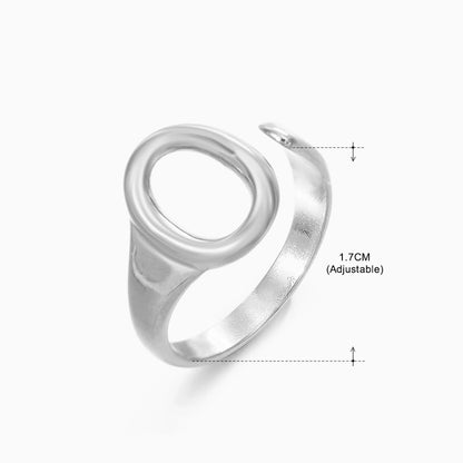 Streetwear Geometric Stainless Steel Plating Open Rings