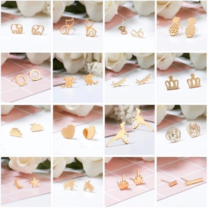 1 Pair Simple Style Animal Plating 306 Stainless Steel Stainless Steel Ear Studs