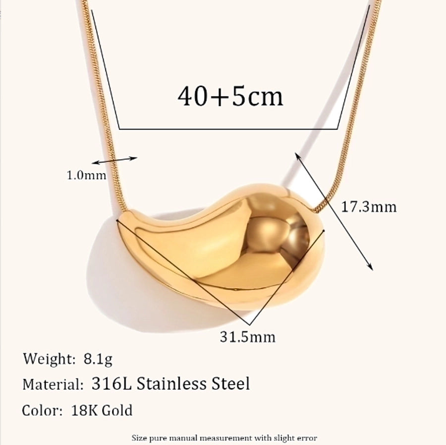 1 Pair Simple Style Water Droplets Plating Stainless Steel 18K Gold Plated Ear Studs