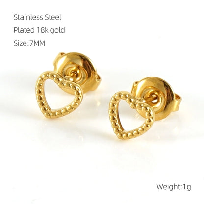 1 Pair Simple Style Geometric Plating Stainless Steel Titanium Steel 18K Gold Plated Ear Studs