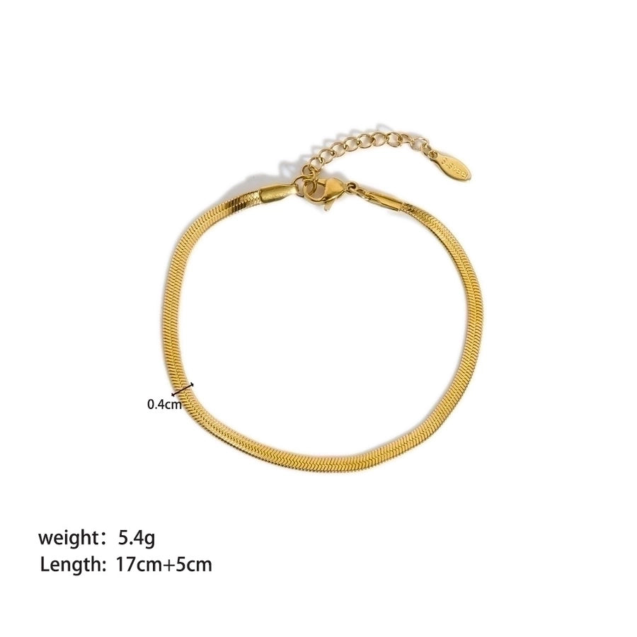 Modern Style Geometric 201 Stainless Steel 18K Gold Plated Bracelets In Bulk