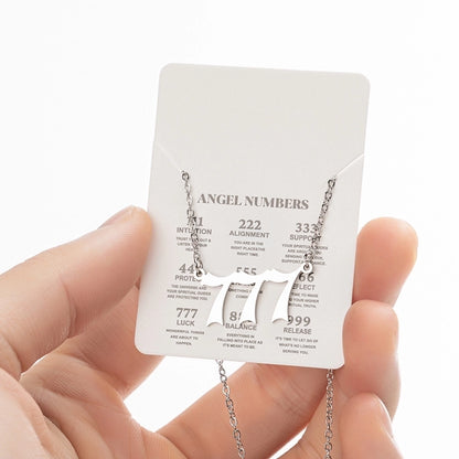 Stainless Steel Simple Style Plating Number Pendant Necklace