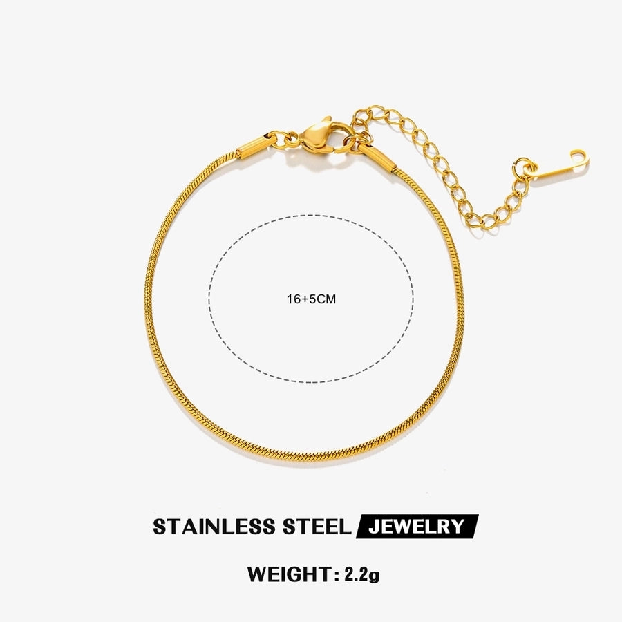 IG Style Simple Style Twist 304 Stainless Steel 18K Gold Plated Bracelets In Bulk