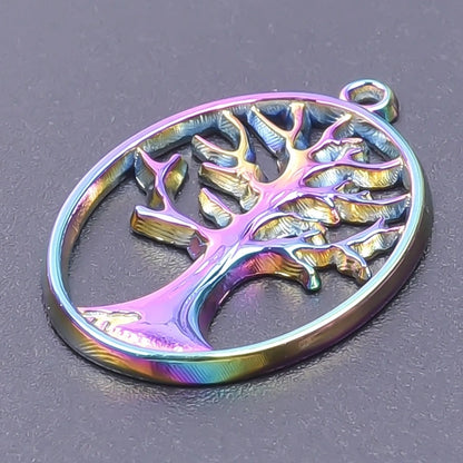 Jewelry Basic Modern Style Classic Style Life Tree 304 Stainless Steel 18K Gold Plated Plating Pendant Necklace