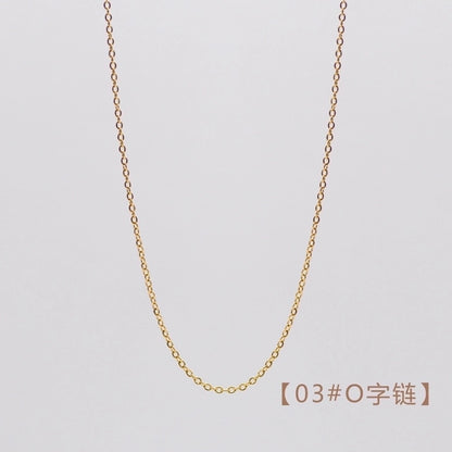 Jewelry Retro Geometric 304 Stainless Steel 18K Gold Plated Plating Necklace